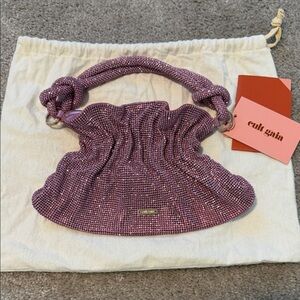 Cult Gaia Purple Pink rhinestone Bag
